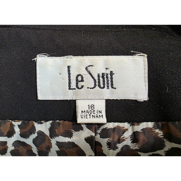 Vintage Women's Le Suit Black Belted Utility Blazer – Size 16 (2000s) - Picture 12 of 14